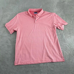 PGATOUR Mens Pink Polo Shirt XL Polyester Golf Apparel Short Sleeve  3610